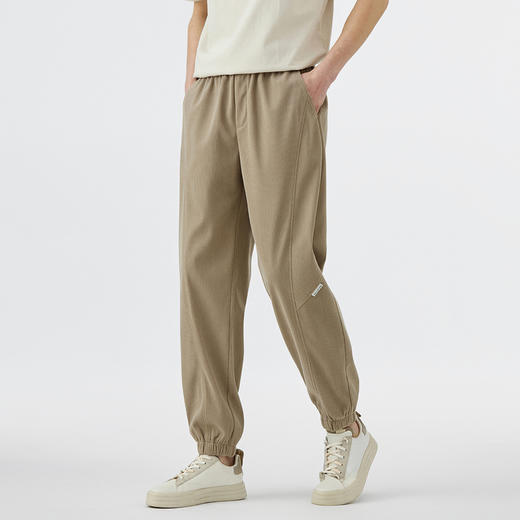 GXG男装【侧缝拼接】25夏季松紧腰抽绳舒适百搭男式束脚休闲裤K&C 商品图9