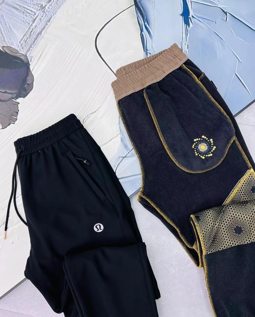 D121596加厚奥利绒防风保暖黑金沸腾软壳加绒裤 商品图6