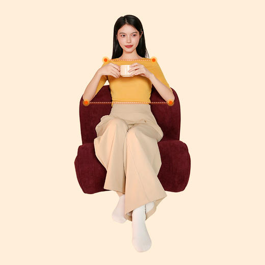 乐班加热沙发护腰单人沙发客厅卧室沙发轻奢沙发单手可伶久坐不累加热沙发 商品图5