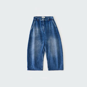 STUDIO NICHOLSON DENIM WIDE CROP PANT女装廓形水洗牛仔九分裤