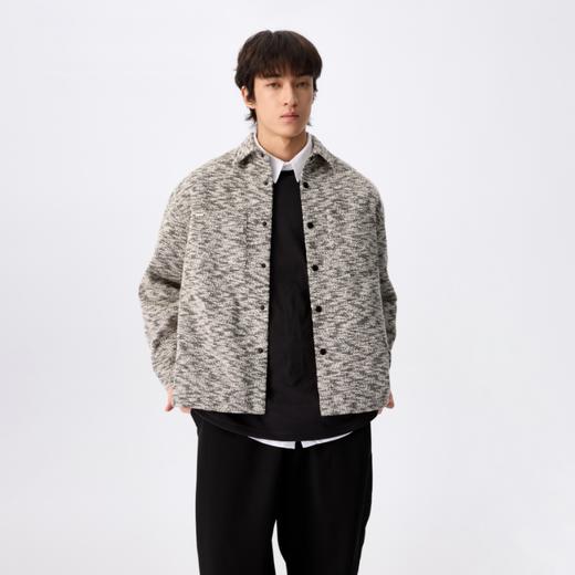 NPC潮牌复古小香风翻领短款衬衫夹克男潮流宽松休闲NP4CTJ19 商品图3