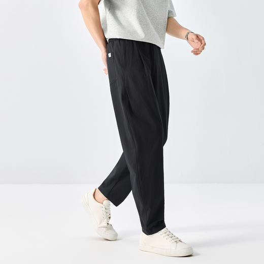 GXG男装25夏季时尚撞色系绳舒适松紧腰吸湿速干男式休闲直筒裤K&C 商品图2