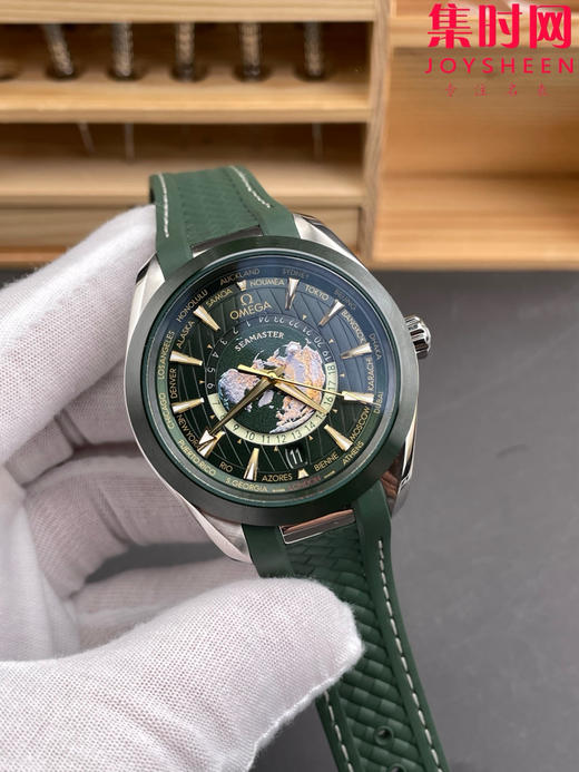 VS欧米茄新款海马世界时系列 VS海马世界时墨绿 绿海马 海马世界时绿色款 男士腕表 表径43mm 商品图1