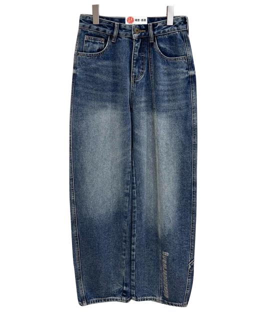 女款闪钻抓绒牛仔裤长裤la002 商品图0