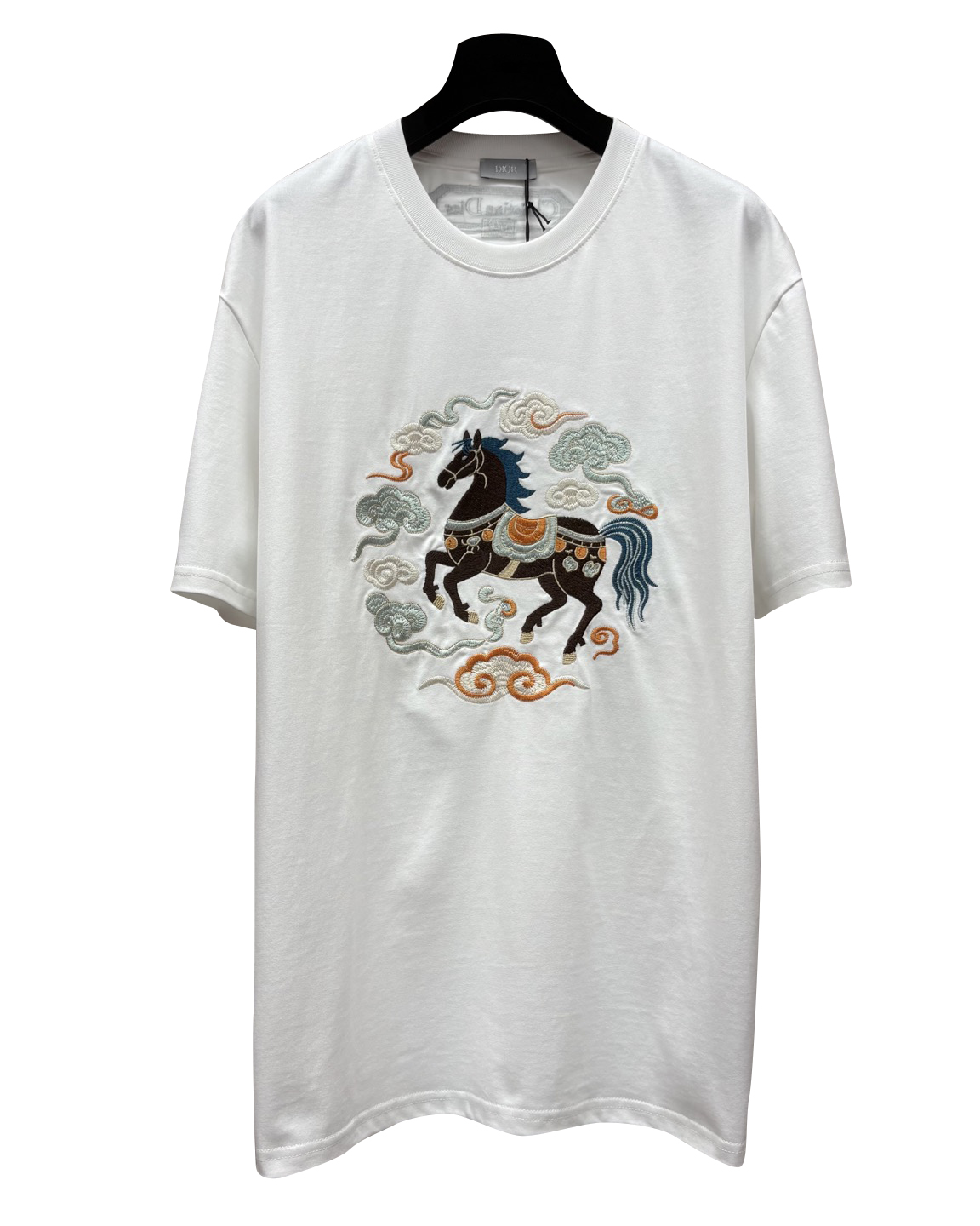 中性款新年全棉刺绣短袖T恤ba010