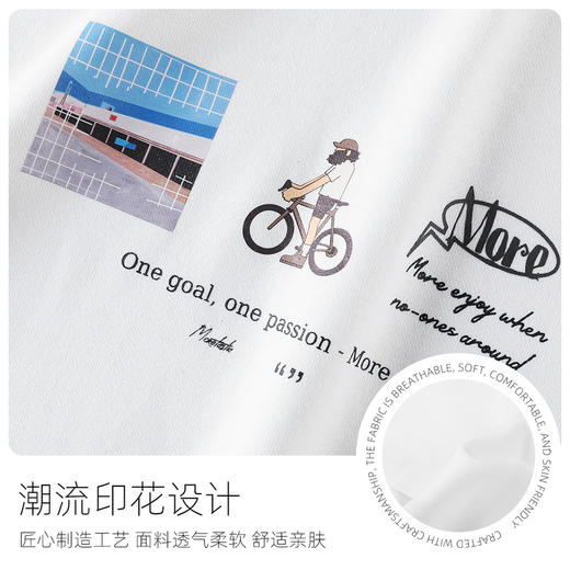 GXG男装【日系山体】25春季简约卡通漫画头像舒适纯棉男式卫衣K&C 商品图2