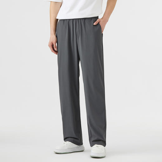 GXG男装【防水防晒】25夏季时尚松紧腰凉感透气男式直筒休闲裤K&C 商品图8