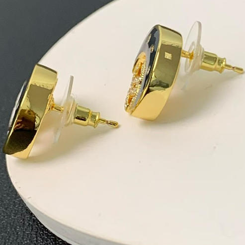 小香25K黑金月亮耳钉 商品图5