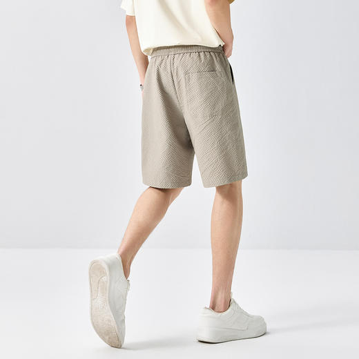 GXG男装25夏季时尚抽绳弹力松紧腰薄款透气运动休闲男式五分短裤K&C 商品图7