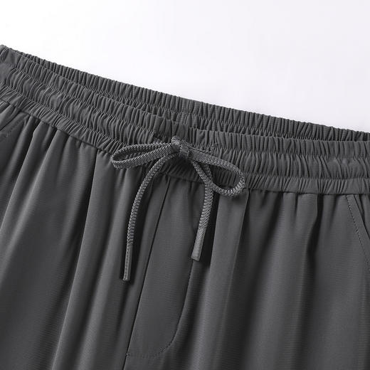 GXG男装25夏季舒适弹力松紧腰系绳轻薄透气男式直筒休闲长裤K&C 商品图12