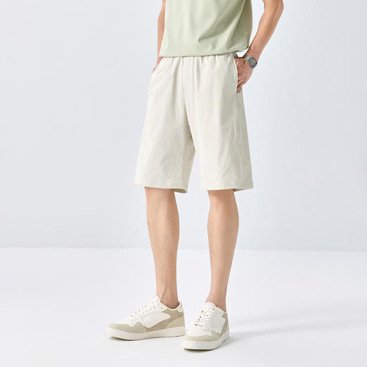 GXG男装25夏季时尚舒适松紧腰系绳运动休闲宽松百搭男式五分短裤K&C 商品图5