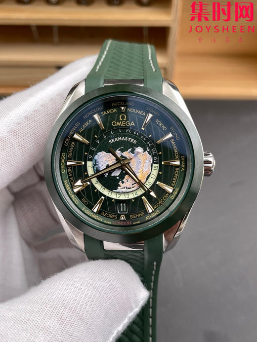 VS欧米茄新款海马世界时系列 VS海马世界时墨绿 绿海马 海马世界时绿色款 男士腕表 表径43mm 商品图2