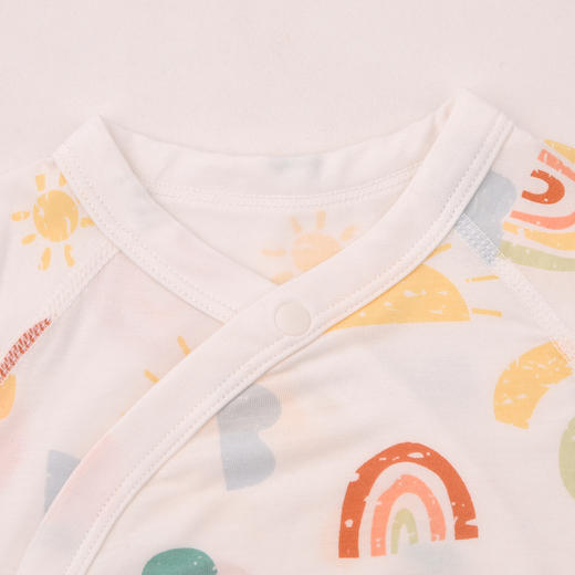 棉果果春季新品男宝女宝满印柔软舒适莫代尔蝴蝶连体衣M101726426002 商品图4