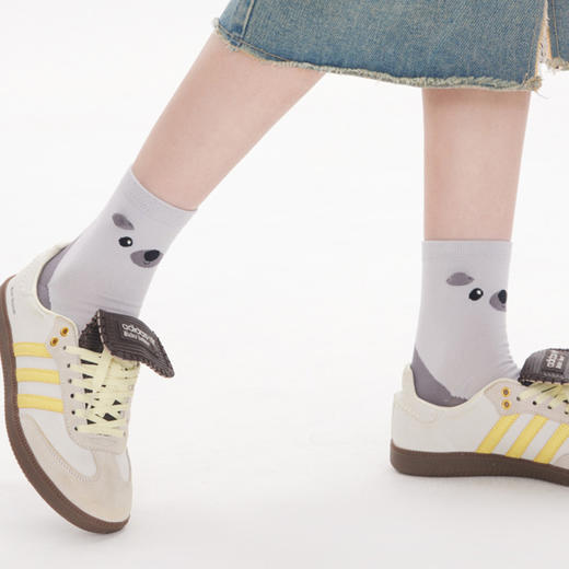 弗利少女袜子女秋冬中长筒袜精梳棉羊绒多巴胺街头日系刺绣潮流袜 商品图6