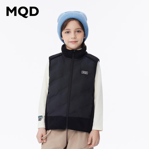 【秒】【MQD】男童潮酷时尚绒感针织拼接羽绒马甲外套 商品图4