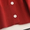 D121586法式红色设计感翻领针织开衫女2025新款新年软糯毛衣上衣 商品缩略图12