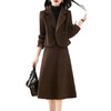 丁摩毛呢外套半身裙两件套女2025新款高级感时尚气质洋气穿搭套装ALW8270 商品缩略图4