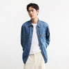 GXG男装25秋季经典百搭潮流复古简约翻领短款男式牛仔夹克上衣K&C 商品缩略图2
