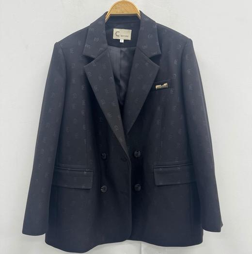 NC暗花简约百搭长袖西装51103（黑）冬季954011840321 商品图2