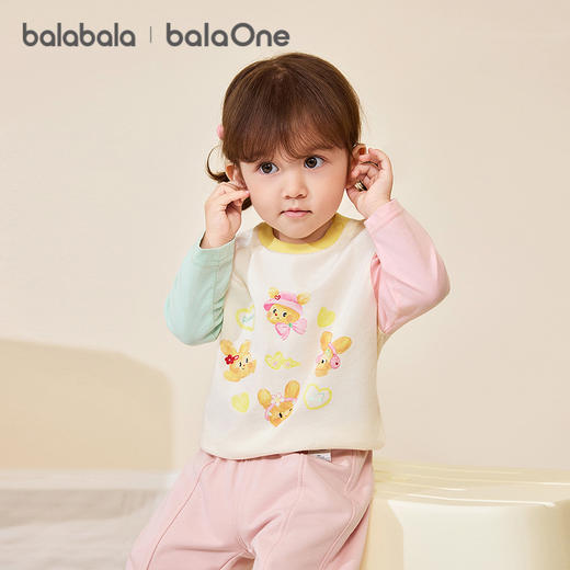 【balaOne】巴拉巴拉童装儿童长袖t恤男女童2026新款春秋装纯棉萌 商品图2