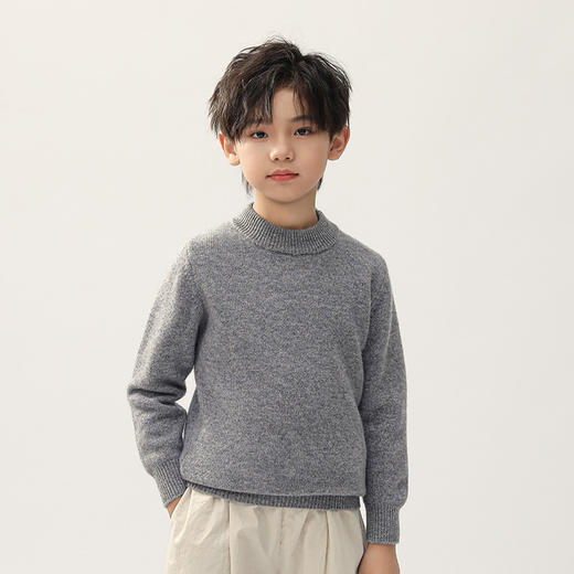 老米优品🎈100%澳洲进口羊毛！品牌代工！双股加厚可亲子。100-170码《儿童百搭套头羊毛衫》15个色！软糯亲肤，毛感丰盈！男女童纯色简约保暖毛衣 商品图2