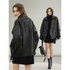 COCOBELLA高级休闲风爆裂纹PU皮衣外套冬保暖机车夹克PU3006 商品缩略图2