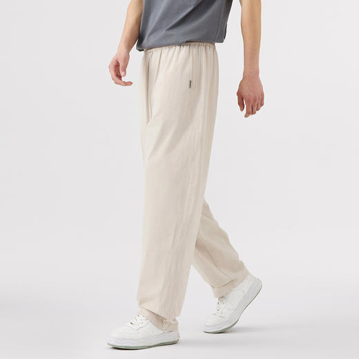 GXG男装【侧缝拼接】25夏季时尚抽绳弹力松紧腰男式直筒休闲裤K&C 商品图2