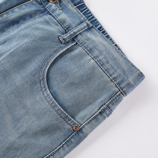 GXG男装【莱赛尔】25夏季舒适松紧腰牛仔休闲男式五分短裤K&C 商品图12