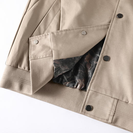 GXG男装【结构分割】25春季时尚潮流运动休闲棒球领男式短款夹克K&C 商品图11