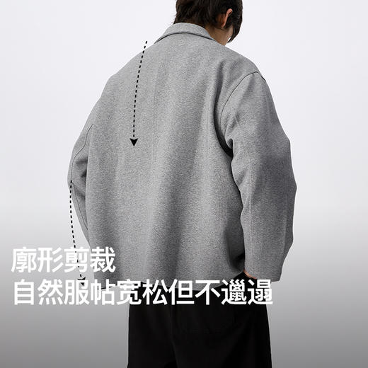 NPC潮牌大口袋【空气层】翻领休闲西服男宽松落肩NP4CTJ16 商品图3