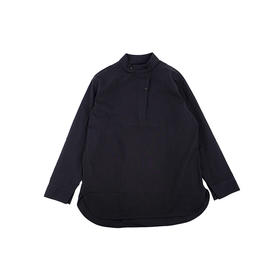 STUDIO NICHOLSON HALF PLACKET GRANDAD COLLAR女装立领垂坠衬衫
