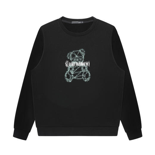 GXG男装【像素熊】25春季卡通图案情侣款舒适纯棉休闲圆领卫衣K&C 商品图4