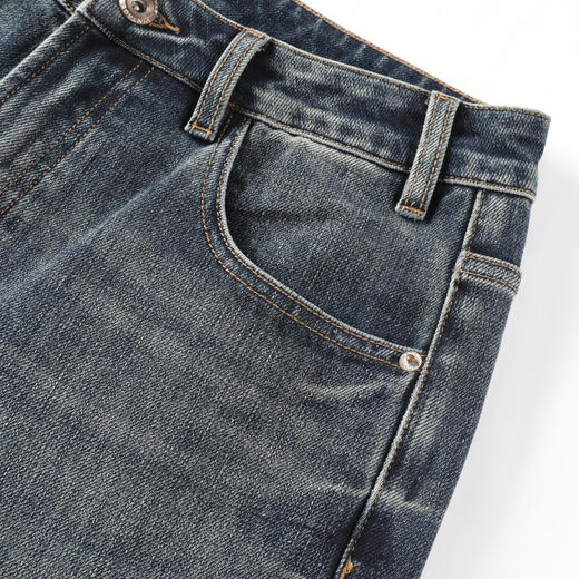 GXG男装25秋季时尚百搭休闲简约五袋款日常通勤男式直筒牛仔裤K&C 商品图8