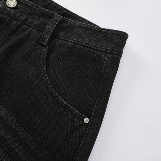 GXG男装25秋季日常通勤简约白色复古水洗直筒休闲男式牛仔长裤K&C 商品图8