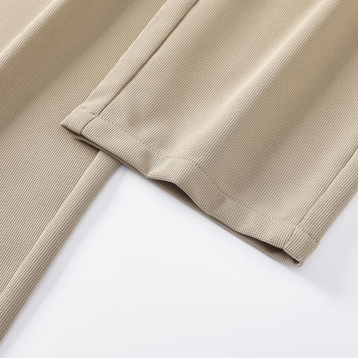 GXG男装25夏季时尚松紧腰系绳纯色百搭垂顺轻薄男式直筒休闲裤K&C 商品图13