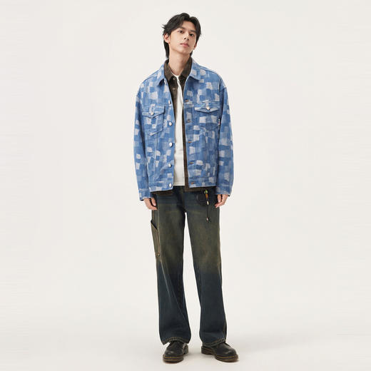 gxg.jeans男装  春季  百搭翻领牛仔夹克JFX1E801041 商品图3