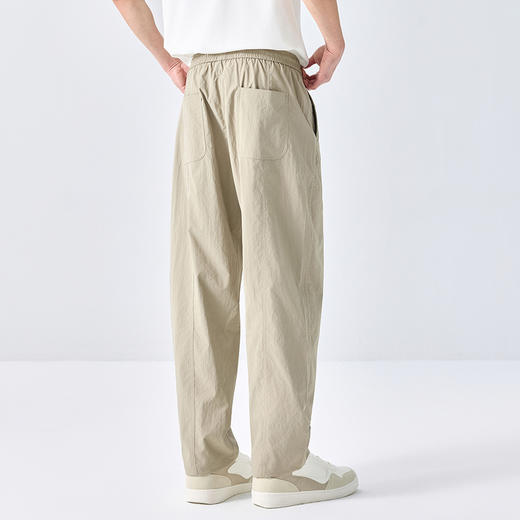 GXG男装25夏季时尚舒适松紧腰抽绳运动休闲直筒裤男式休闲裤K&C 商品图7