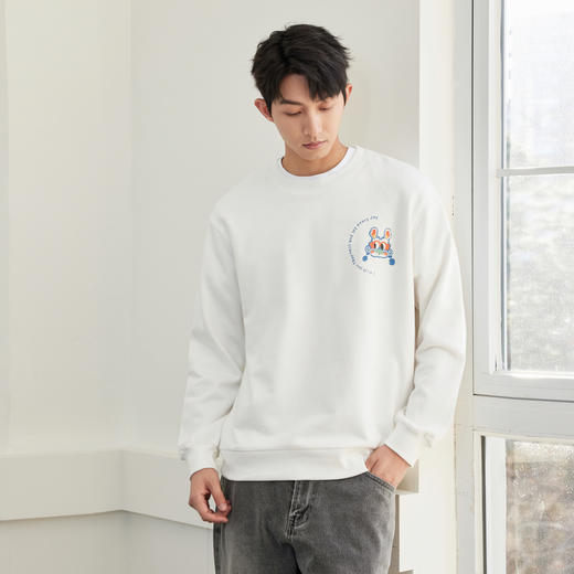 GXG男装【龙年贺岁】冬季新年潮流男女同款喜庆百搭加绒圆领卫衣K&C 商品图3