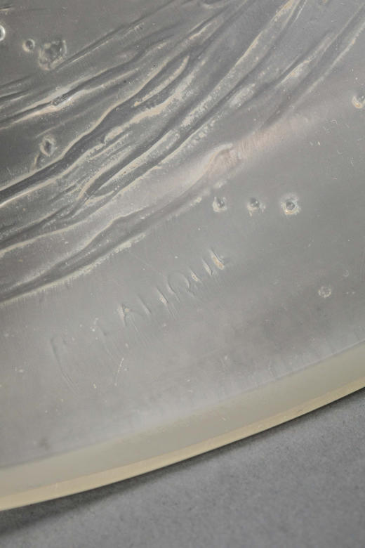 独角鹿西洋古董1920年法国顶级水晶工坊莱俪LALIQUE设计出品「SIRENE 美人鱼」主题欧泊水晶三足盘 商品图7