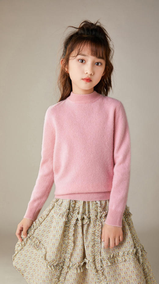 【清河羊绒鹿展儿童半高领羊毛衫N901】✅100%纯羊毛锁温，从脖子暖到腰腹，零下5℃穿也不怕冻，告别臃肿“粽子装”！-YT 商品图2