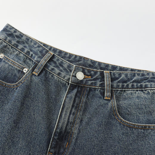 GXG男装25秋季简约复古舒适有型日常通勤直筒休闲男式牛仔长裤子K&C 商品图8