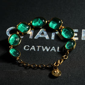 北京仓｜Goossens Paris-CABOCHONS-绿色 岩石水晶 手链［法国设计师］