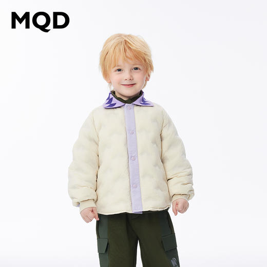 【秒】【MQD】男小童冬季轻便保暖趣味贴标翻领羽绒服 商品图1