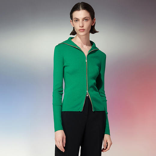 EITIE爱特爱春季新款洋气修身针织衫上衣7701403 商品图3