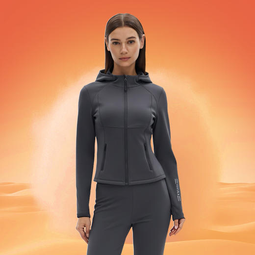 TITIKA云绒小蛮腰外套立领连帽运动跑步休闲夹克短款修身外套11238 商品图4