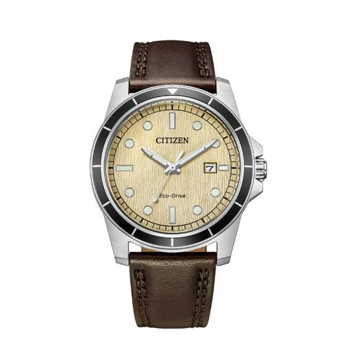 西铁城/CITIZEN光动能复古潮流小牛皮带男表AW1819-05A 商品图1