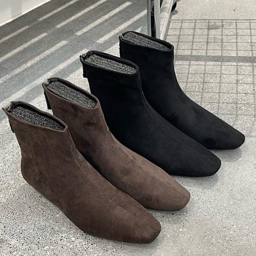 凯撒KS6951 绒面小方头切尔西短靴 商品图0