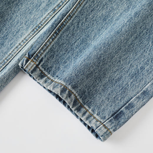 GXG男装25秋季时尚简约复古水洗宽松直筒休闲男式牛仔长裤K&C 商品图7