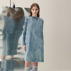 谜底牛仔连衣裙无袖2026春季新品复古蓝晒印花A型艺术女261ML0235 商品缩略图0