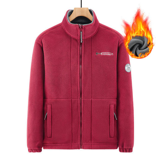 【出口挪威情侣款双面摇粒绒外套】抗寒零下-15°C 超厚款 行走的小暖炉！有大码！秋冬保暖摇粒绒抓绒衣外套潮流 商品图2